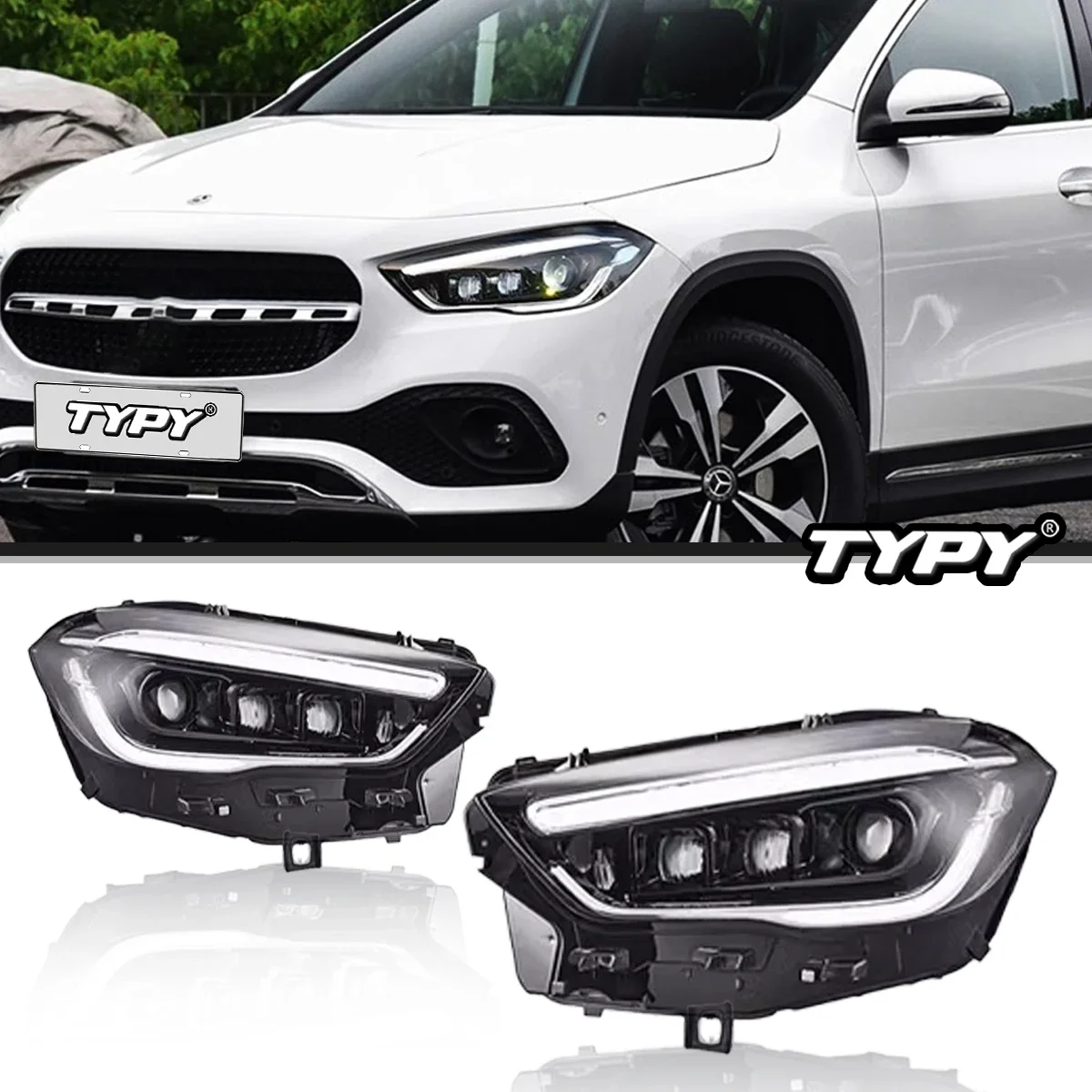 Новые светодиодные фары, модифицированные полные фары для Benz GLA 2020-2022, указатели поворота, дневные ходовые огни
Новые светодиодные фары, модифицированные полные фары для Benz GLA 2020-2022, указатели поворота, дневные ходовые огни