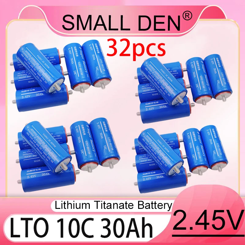 32 original 30Ah lithium titanate LTO batteries, 10C DIY suitable for electric boat solar speakers, car power children's toys
32 original 30Ah lithium titanate LTO batteries, 10C DIY suitable for electric boat solar speakers, car power children's toys