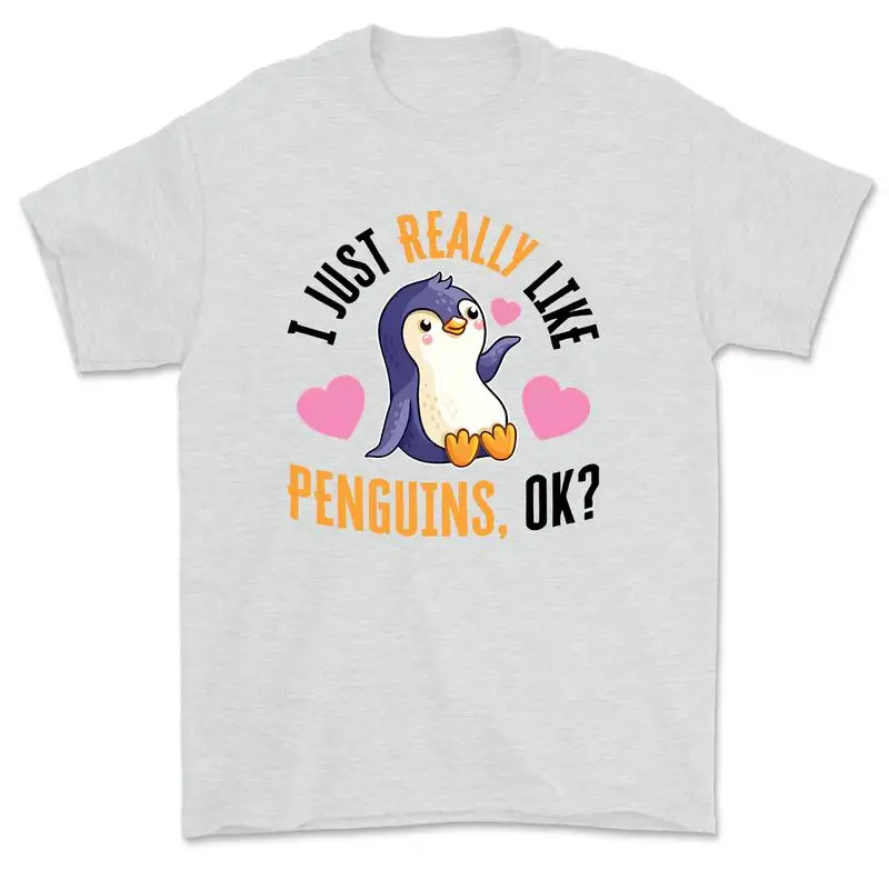 Симпатичная футболка «I Just Really Like Penguins Ok», подарок для любовника пингвина, футболки для любителей океанских животных для мужчин и женщин, мягкий хлопок, комфорт 
Симпатичная футболка «I Just Really Like Penguins Ok», подарок для любовника пингвина, футболки для любителей океанских животных для мужчин и женщин, мягкий хлопок, комфорт