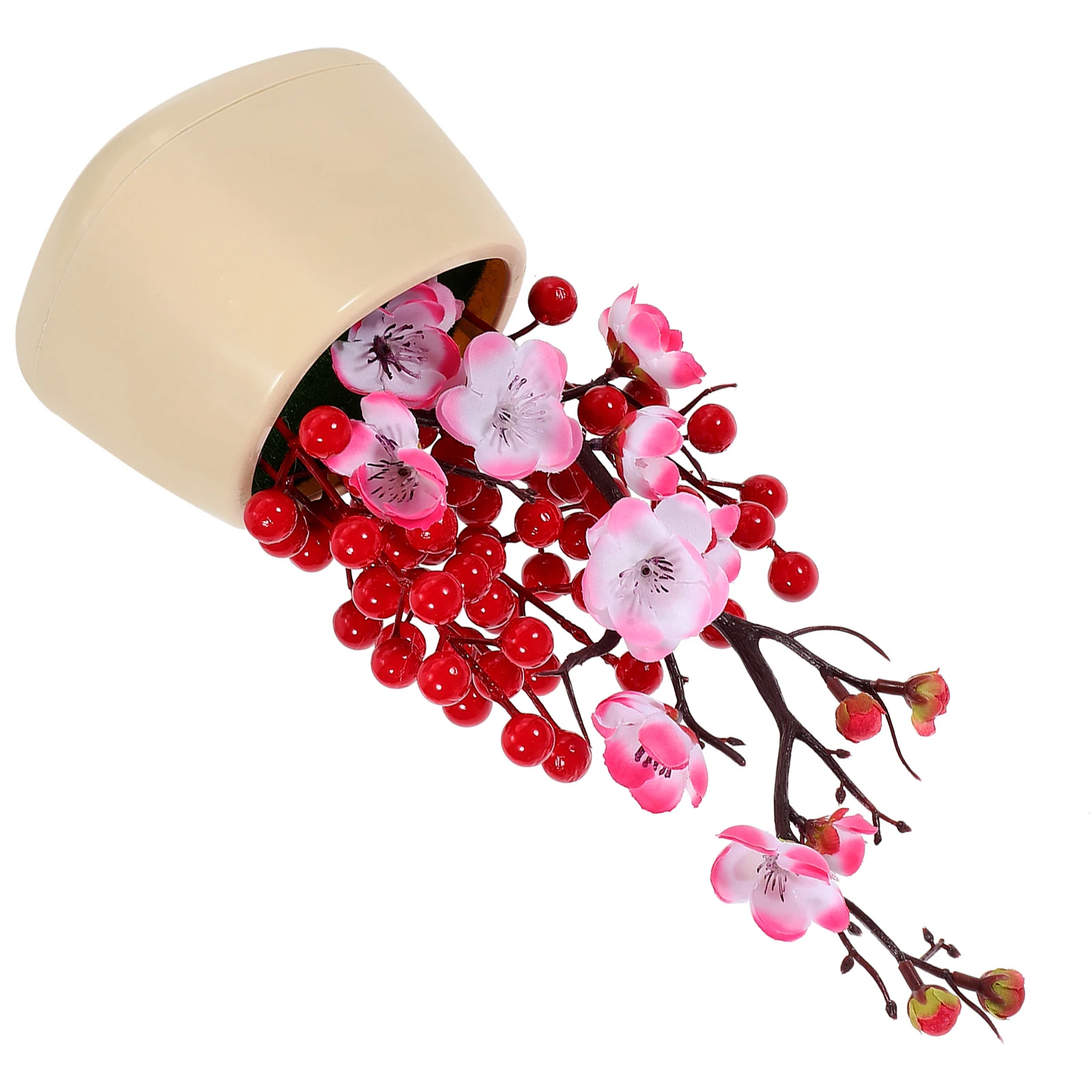Pot Simulated Potted Artificial Flowers Fake Tree Plum Pink Plastic Blossom Office
Pot Simulated Potted Artificial Flowers Fake Tree Plum Pink Plastic Blossom Office