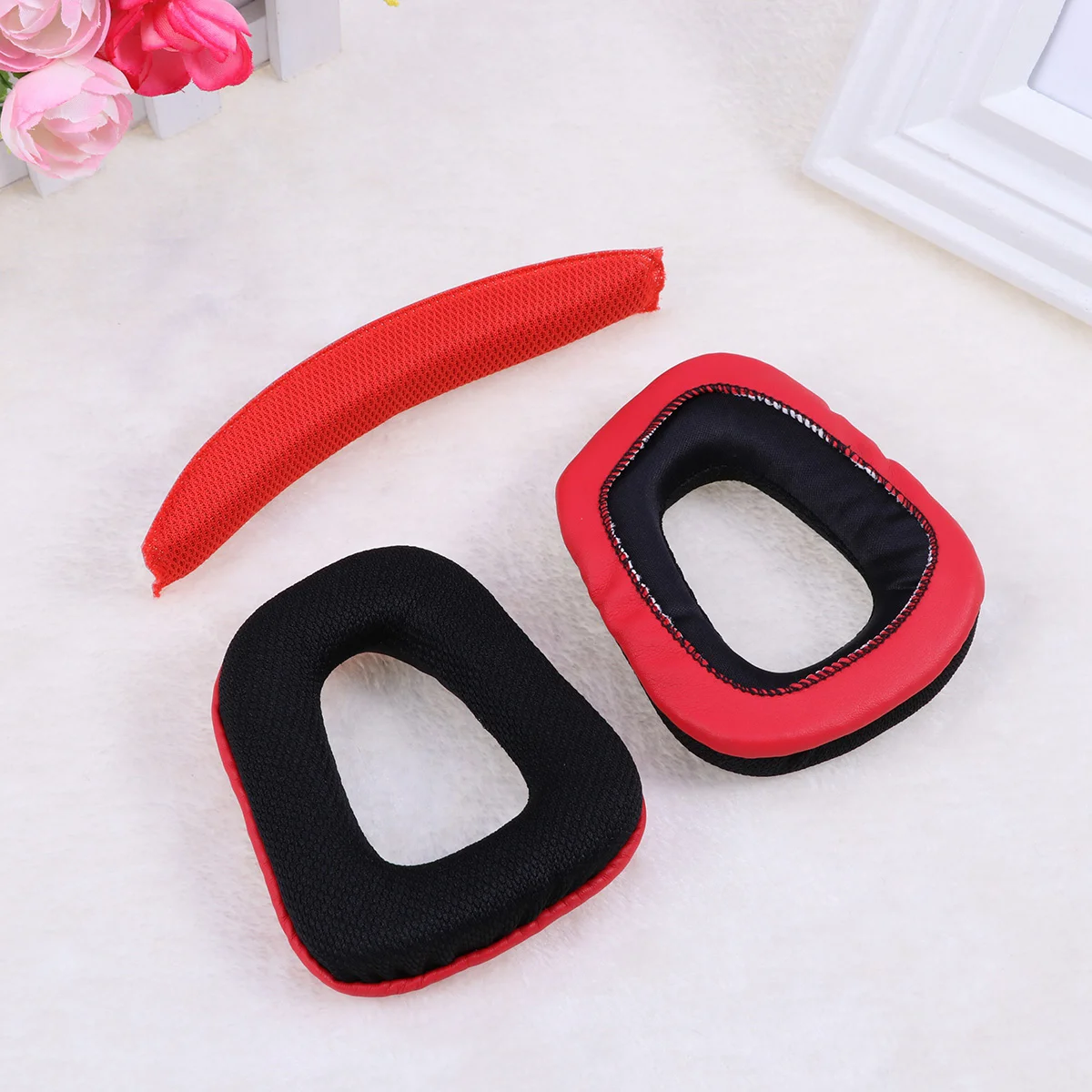Pair of Replacement Ear Pads Ear Cushions with Head Beam Cushion for G430 G930 Headphones (Red+Black)
Pair of Replacement Ear Pads Ear Cushions with Head Beam Cushion for G430 G930 Headphones (Red+Black)