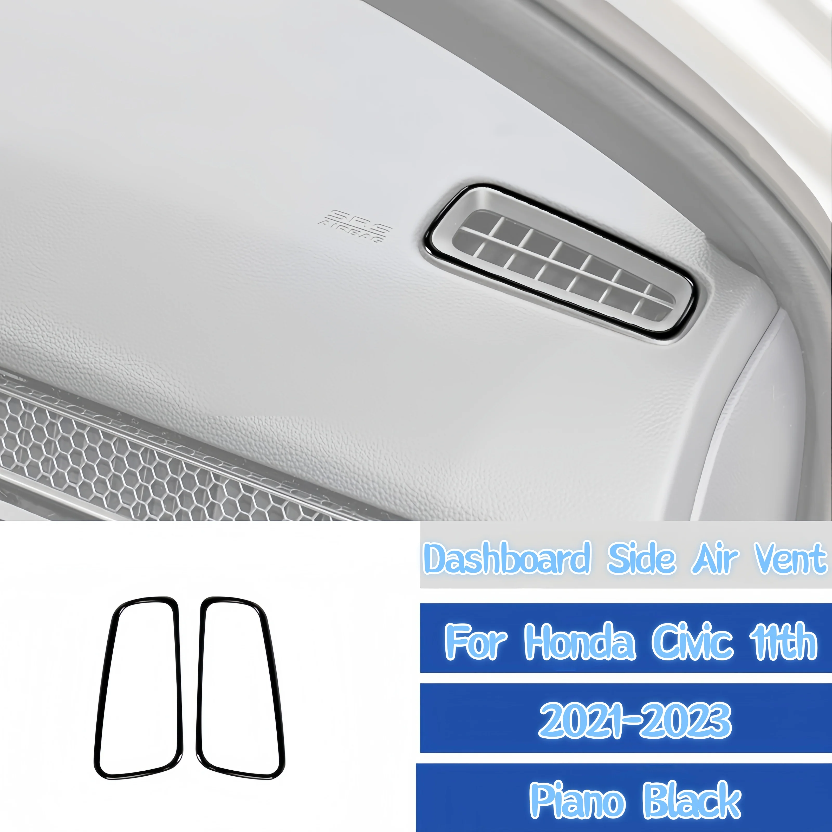 For Honda Civic 11th Gen 21-23 Piano Black Interior Car Dashboard Air Vent Outlet Frame Decoration Cover Trim Sticker Accesorios
For Honda Civic 11th Gen 21-23 Piano Black Interior Car Dashboard Air Vent Outlet Frame Decoration Cover Trim Sticker Accesorios