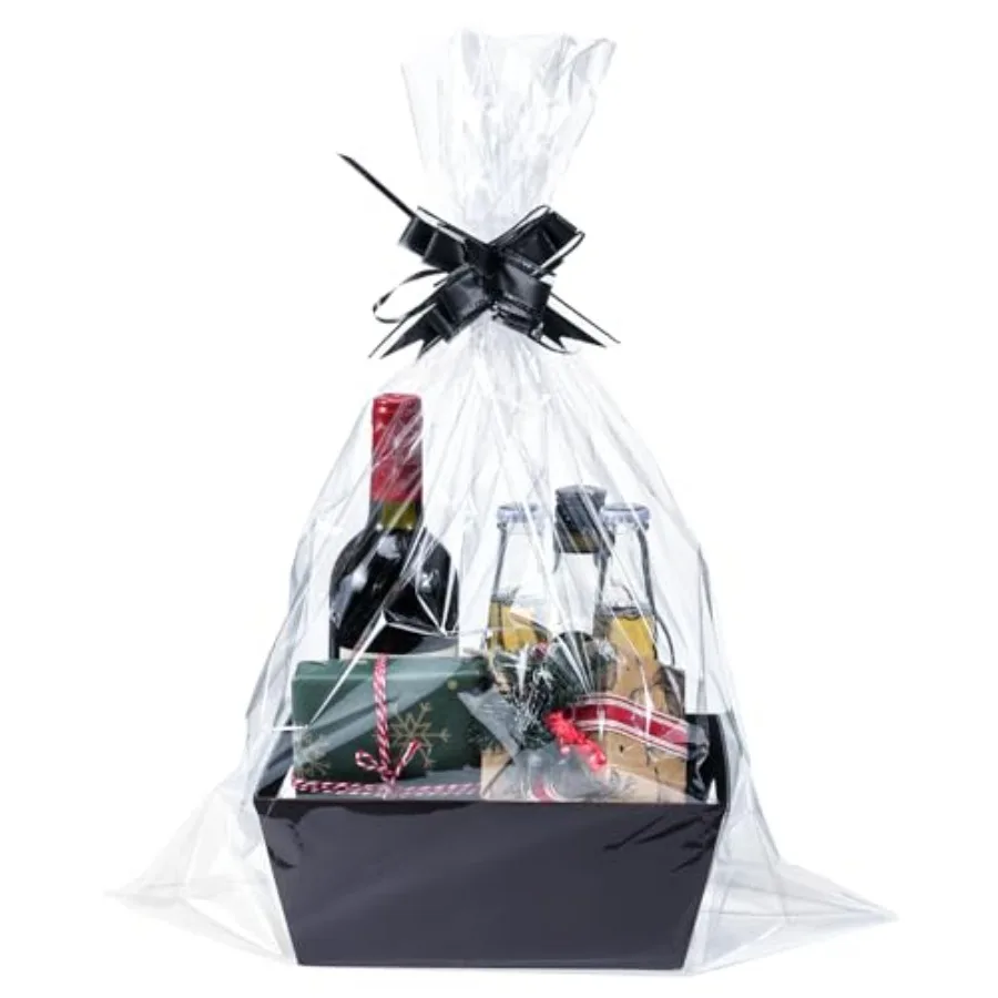 6 Set Baskets for Gifts Empty - Sturdy Kraft Gift Basket Kit with Cellophane Wrap Pull Bows for Men, Father's Day, Career Promo
6 Set Baskets for Gifts Empty - Sturdy Kraft Gift Basket Kit with Cellophane Wrap Pull Bows for Men, Father's Day, Career Promo
