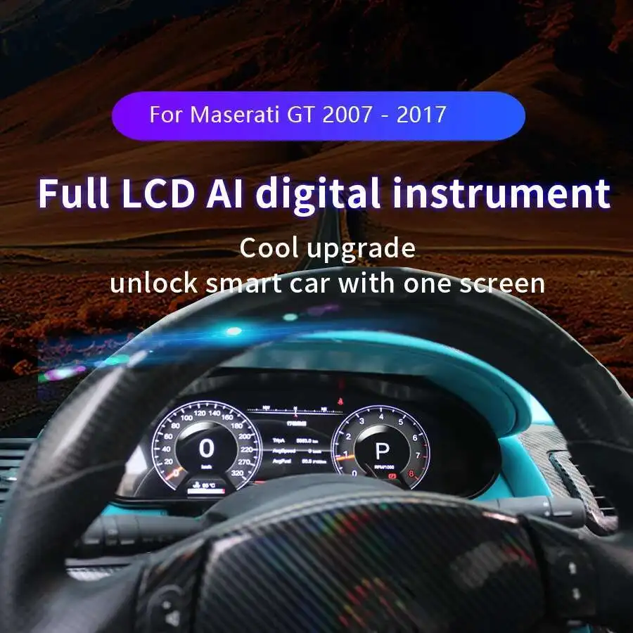 12.3" Car LCD Digital Cluster For Maserati GT Gran Turismo 2007-2017 LCD Dashboard Panel Virtual Instrument Speedometer Carplay
12.3" Car LCD Digital Cluster For Maserati GT Gran Turismo 2007-2017 LCD Dashboard Panel Virtual Instrument Speedometer Carplay