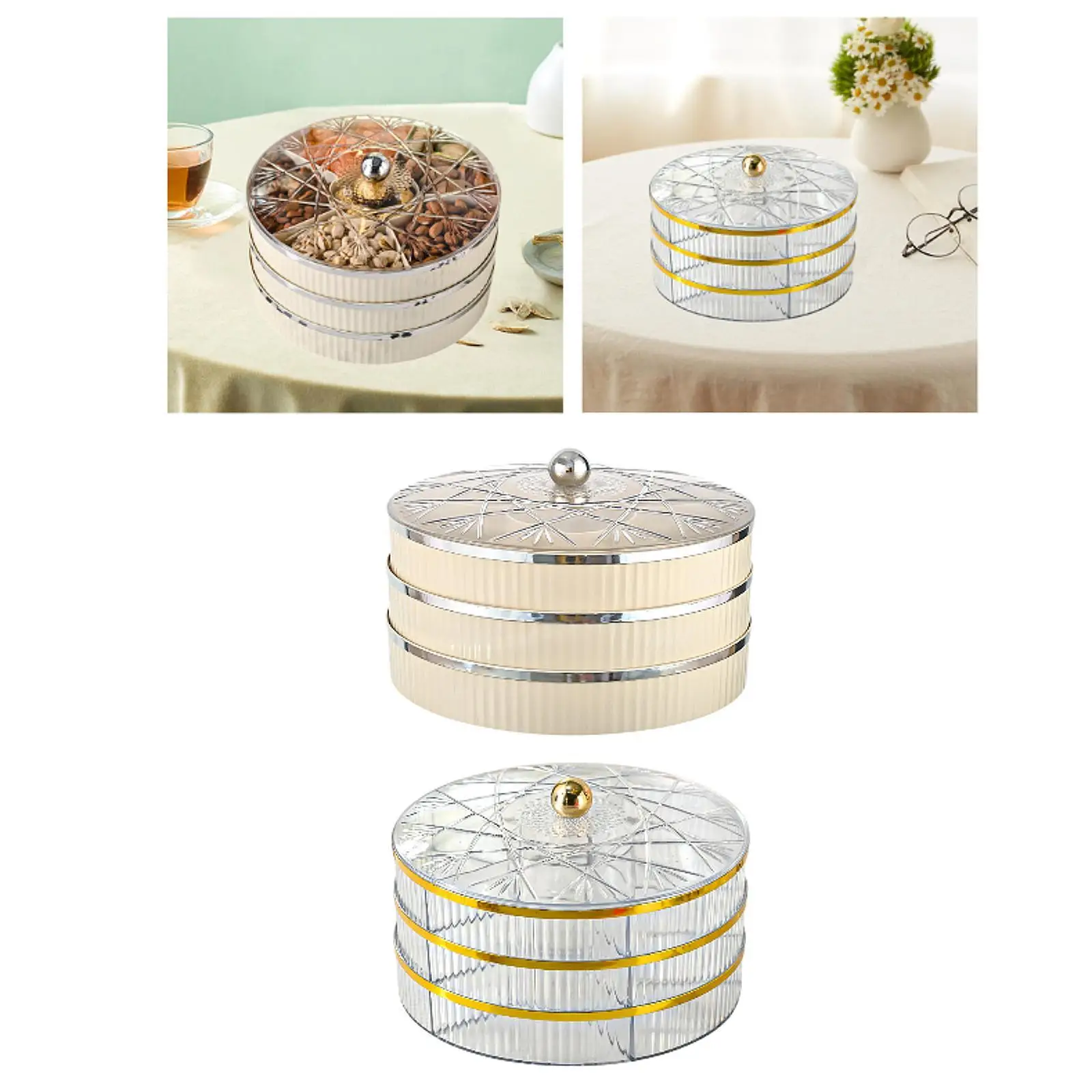Plastic Serving Tray with Lid Three Layer Snack Storage Dish Elegant Organizer Tray for Chinese New Year Party Restaurant
Plastic Serving Tray with Lid Three Layer Snack Storage Dish Elegant Organizer Tray for Chinese New Year Party Restaurant
