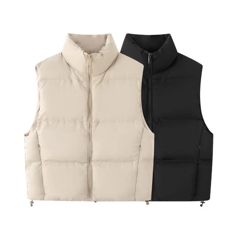 MYST&ZA2025 autumn new women's casual fashion versatile simple temperament stand collar sleeveless warm vest jacket
MYST&ZA2025 autumn new women's casual fashion versatile simple temperament stand collar sleeveless warm vest jacket