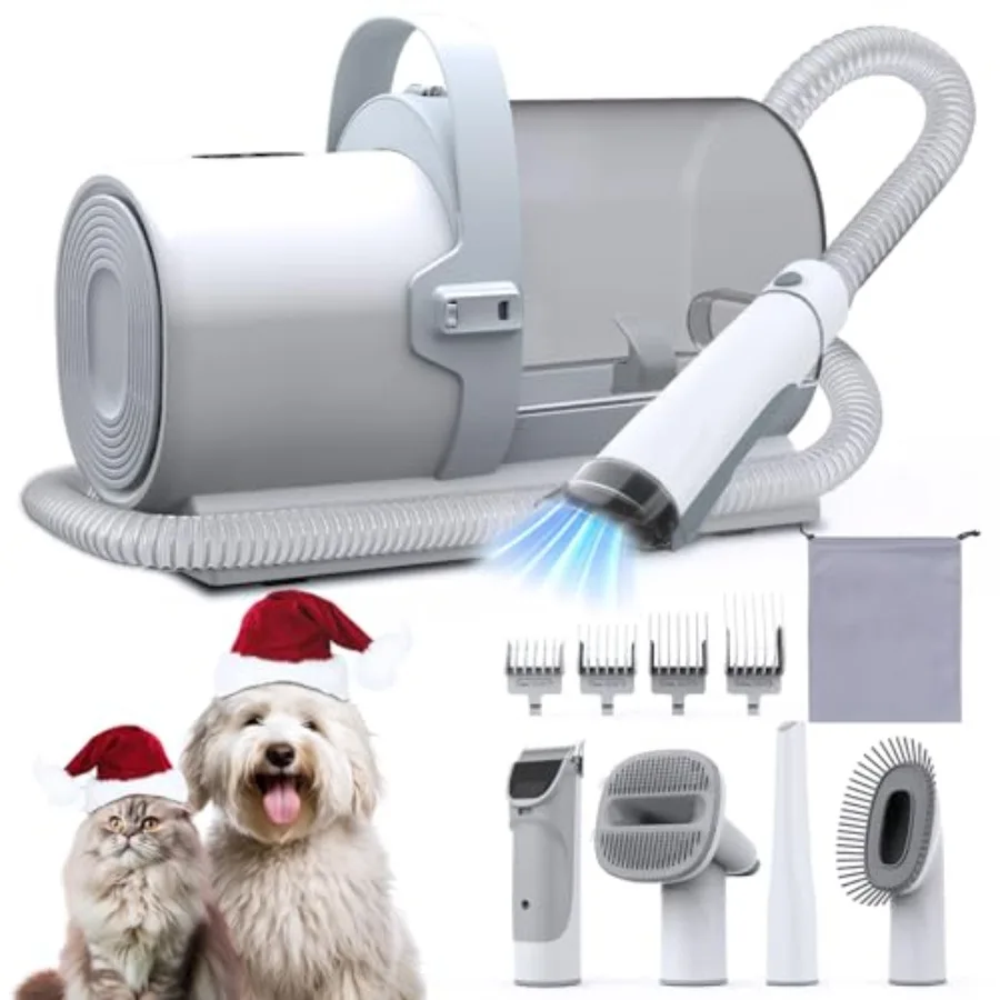 Pet Grooming Vacuum with Dog Clippers 2.5L Dust Cup 11000Pa Low Noise Vacuum Cleaner for Shedding Grooming Kit 5 Tools in 1 Bla
Pet Grooming Vacuum with Dog Clippers 2.5L Dust Cup 11000Pa Low Noise Vacuum Cleaner for Shedding Grooming Kit 5 Tools in 1 Bla
