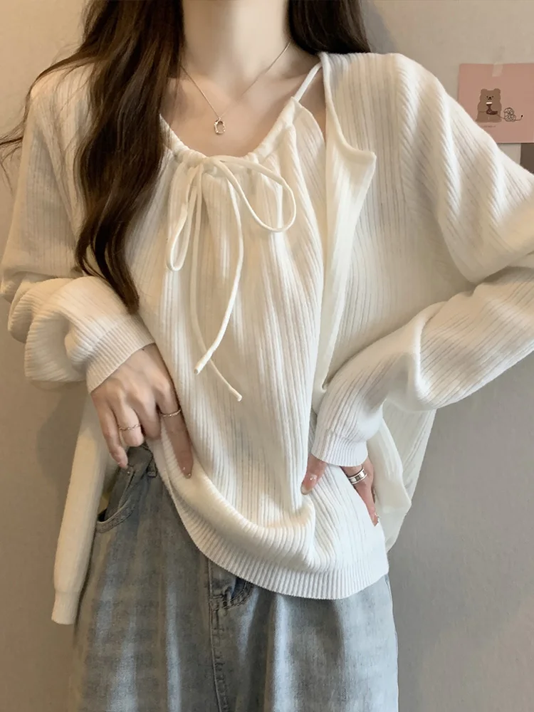 plus Size Women's Long Sve Open Cardigan Inner Tank Top Set Outerwear Faion Ensemble for Plump MM Meat Concealing Top
plus Size Women's Long Sve Open Cardigan Inner Tank Top Set Outerwear Faion Ensemble for Plump MM Meat Concealing Top
