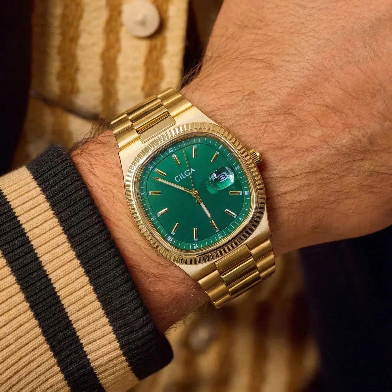 CILOA square green watch for men high-end high-quality casual fashionable light luxury gift new style waterproof quartz watch
CILOA square green watch for men high-end high-quality casual fashionable light luxury gift new style waterproof quartz watch