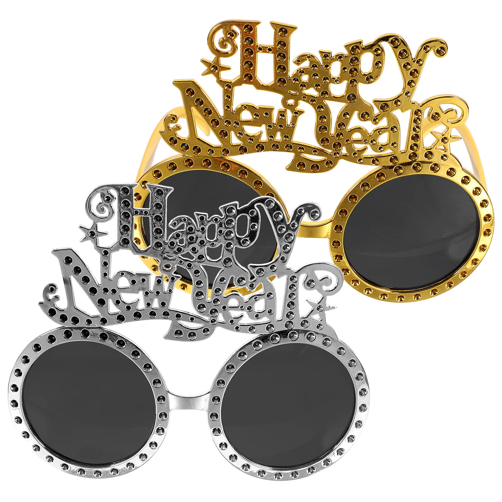 2pcs Funny Glasses New Year Party Eyewear Decoration Prop Golden Silver Color ABS Material Lightweight Practical Photo
2pcs Funny Glasses New Year Party Eyewear Decoration Prop Golden Silver Color ABS Material Lightweight Practical Photo