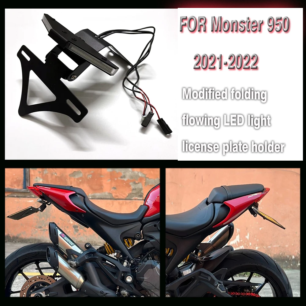 New For Monster 950 2021-2022 New Motorcycle Brake Turn Signal Integrated LED Light License Plate Holder
New For Monster 950 2021-2022 New Motorcycle Brake Turn Signal Integrated LED Light License Plate Holder