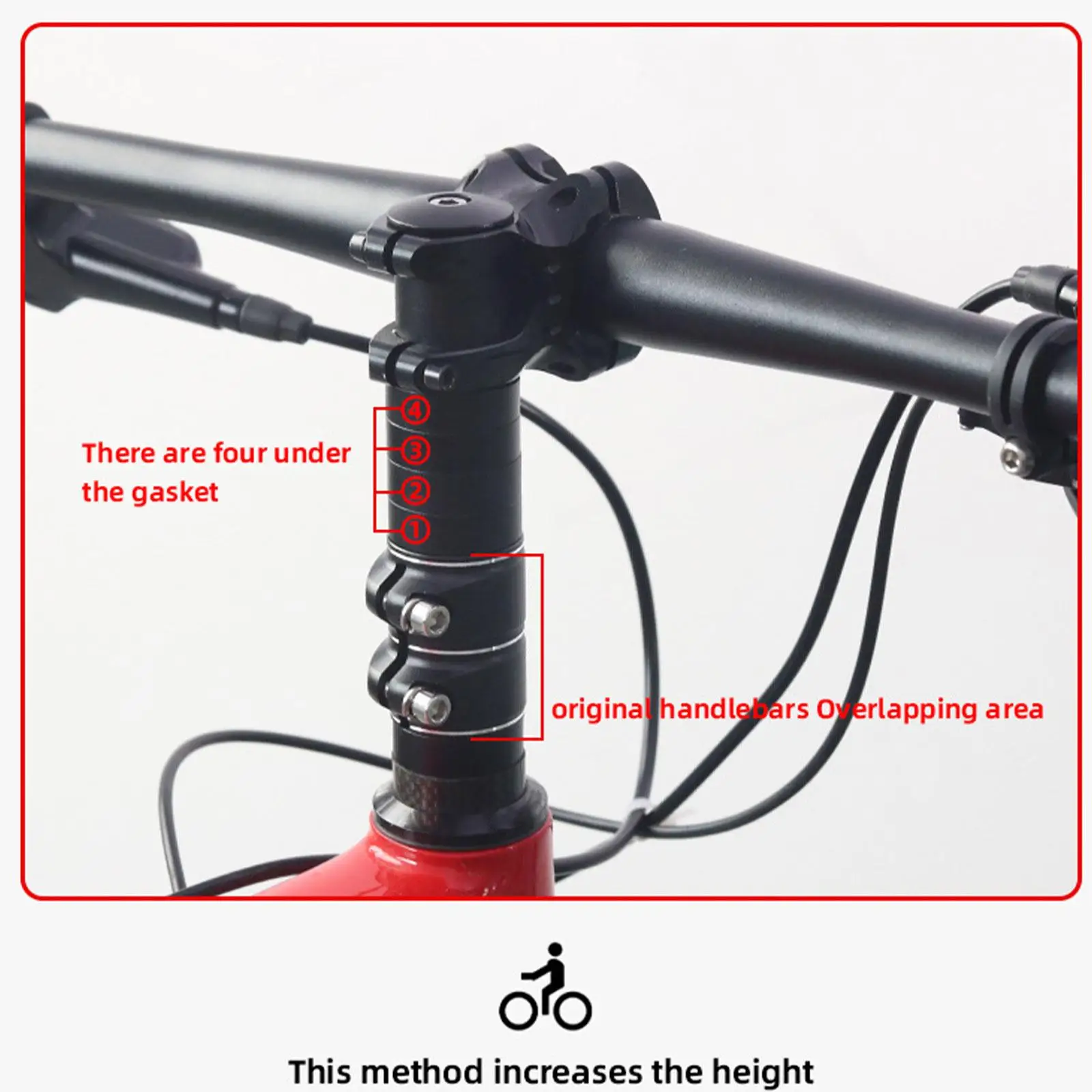 Universal Bike Fork Stem Riser Aluminum Adjustable Handlebar Head Up Extension Bicycle Upgrades for Road Mountain Bike
Universal Bike Fork Stem Riser Aluminum Adjustable Handlebar Head Up Extension Bicycle Upgrades for Road Mountain Bike