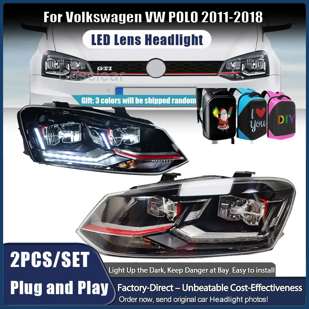 For Volkswagen VW Polo 2011-18 Headlamp Assembly With GTI Version LED Daytime Running Lights And Front Turn Signals Accessories
For Volkswagen VW Polo 2011-18 Headlamp Assembly With GTI Version LED Daytime Running Lights And Front Turn Signals Accessories