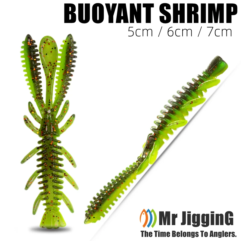 Mr JigginG Buoyant Shrimp Floating Soft Fishing Bait NED Rig Wobblers Shrimp Swim Lure Jig Salt Swimbait with Fish Attractant
Mr JigginG Buoyant Shrimp Floating Soft Fishing Bait NED Rig Wobblers Shrimp Swim Lure Jig Salt Swimbait with Fish Attractant