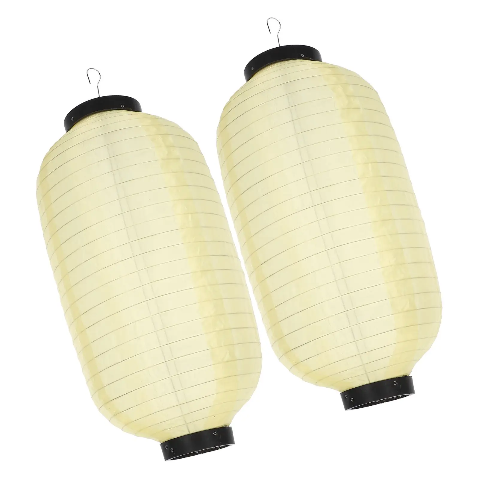 2Pcs Waterproof Silk Lanterns 45X25CM Beige 10Inch Japanese Style Decorative Lanterns for Home Festivals Indoor Outdoor 
2Pcs Waterproof Silk Lanterns 45X25CM Beige 10Inch Japanese Style Decorative Lanterns for Home Festivals Indoor Outdoor
