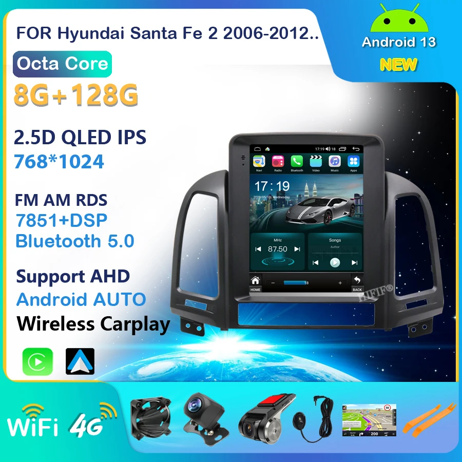 Android 13 Car Radio For Hyundai Santa Fe 2 2006-2012 Multimidia Video Player Navigation GPS Head Unit Tesla Screen Autoradio
Android 13 Car Radio For Hyundai Santa Fe 2 2006-2012 Multimidia Video Player Navigation GPS Head Unit Tesla Screen Autoradio