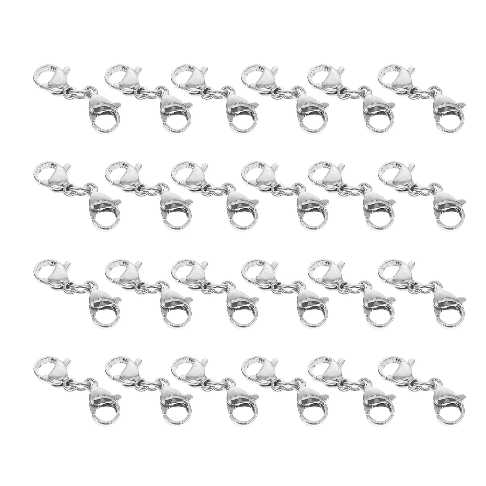 25pcs Extender Chain Lobster Clasps Stainless Steel DIY Jewelry Accessories 10mm Size Necklace Buckle Repair Craft
25pcs Extender Chain Lobster Clasps Stainless Steel DIY Jewelry Accessories 10mm Size Necklace Buckle Repair Craft