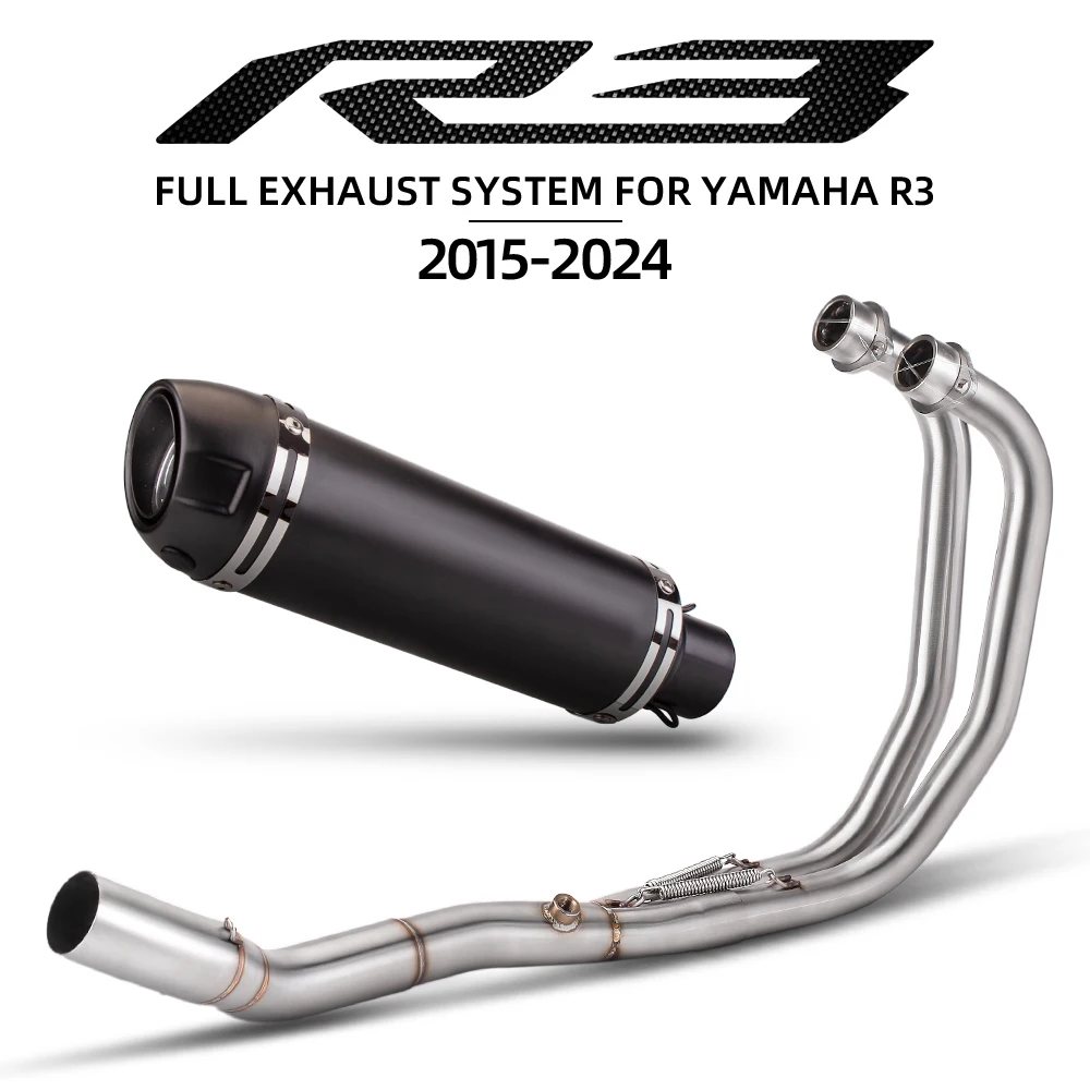 Motorcycle Exhaust Full System Modify Escape Front Link Pipe Leo Muffler with DB Killer For Yamaha MT03 R3 R25 MT25 2015-2024
Motorcycle Exhaust Full System Modify Escape Front Link Pipe Leo Muffler with DB Killer For Yamaha MT03 R3 R25 MT25 2015-2024