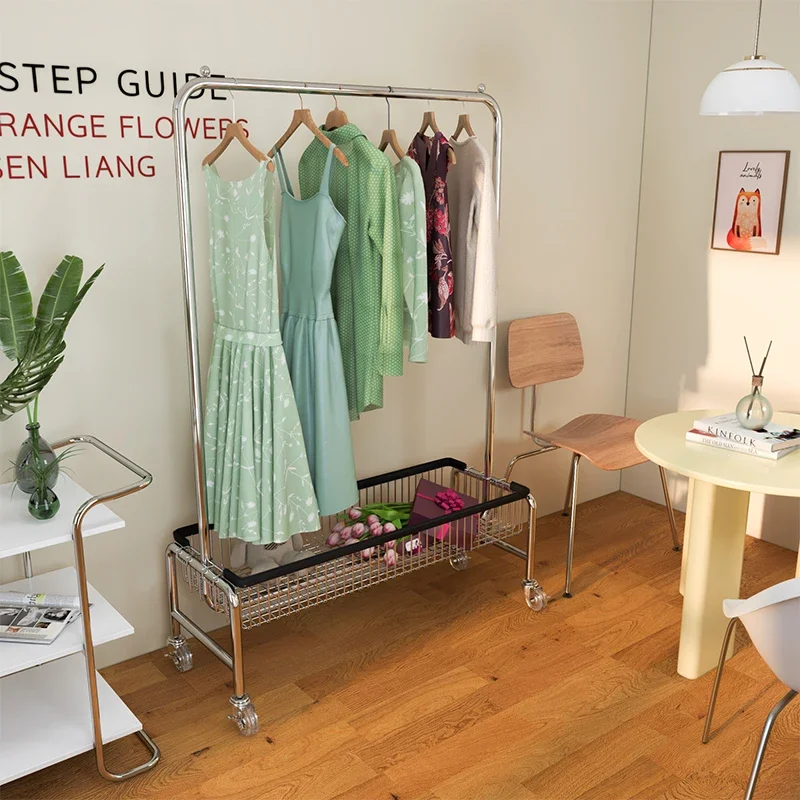 High end coat rack, simple hanging rack, floor to ceiling bedroom, light luxury shopping cart, shelf, storage rack
High end coat rack, simple hanging rack, floor to ceiling bedroom, light luxury shopping cart, shelf, storage rack
