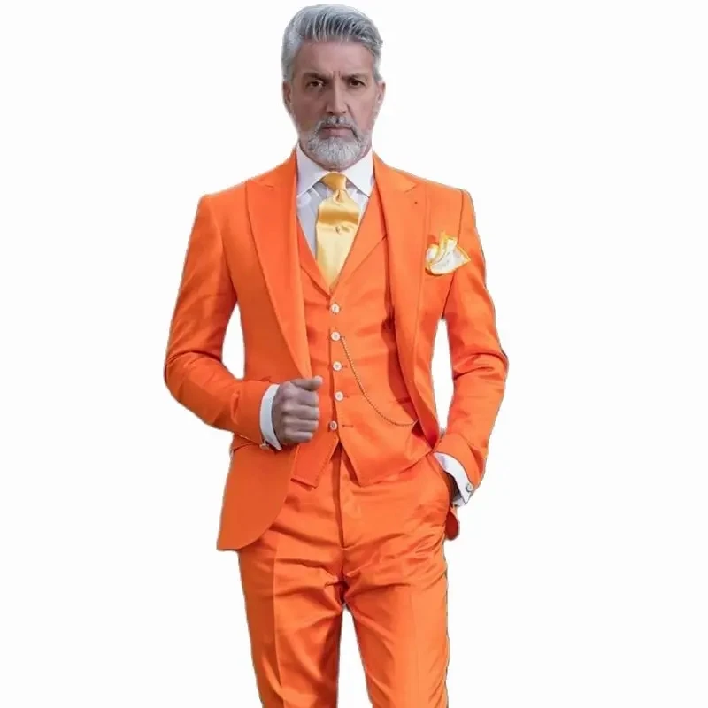 Orange Slim Fit 3 Piece Suit for Men 2026 Tailor Made Best Man Wedding Tuxedo Groom Casual Prom Costume Homme Male Customized
Orange Slim Fit 3 Piece Suit for Men 2026 Tailor Made Best Man Wedding Tuxedo Groom Casual Prom Costume Homme Male Customized