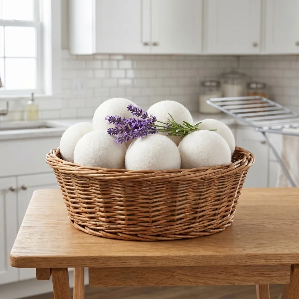 6Pcs Anti Static Wool Dryer Balls White Reusable Laundry Balls 6 Pack Natural Felt Balls Laundry
6Pcs Anti Static Wool Dryer Balls White Reusable Laundry Balls 6 Pack Natural Felt Balls Laundry