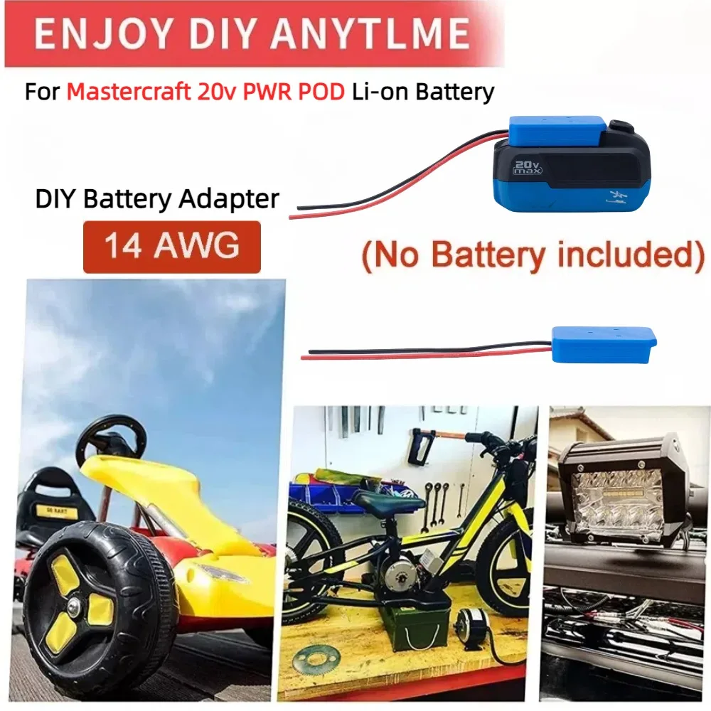 DIY Battery Adapter for Mastercraft 20v PWR POD Battery Power Mount Connector Adapter Holder Dock 14 Awg Wires(NO Battery)
DIY Battery Adapter for Mastercraft 20v PWR POD Battery Power Mount Connector Adapter Holder Dock 14 Awg Wires(NO Battery)