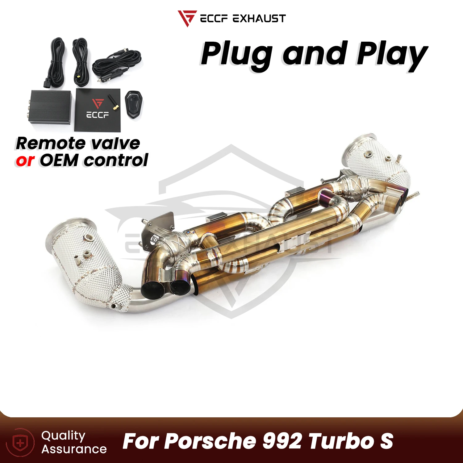 ECCF For Porsche 992 Turbo S AK Style Titanium Complete exhaust OEM Valve system Plug and Play Performance Upgrade
ECCF For Porsche 992 Turbo S AK Style Titanium Complete exhaust OEM Valve system Plug and Play Performance Upgrade