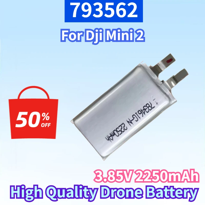 New 793562 3.85V 2250mAh Lithium-polymer Rechargeable Battery for Dji Mini 2 Aircraft SE 10C 783461 High Quality Drone Battery
New 793562 3.85V 2250mAh Lithium-polymer Rechargeable Battery for Dji Mini 2 Aircraft SE 10C 783461 High Quality Drone Battery