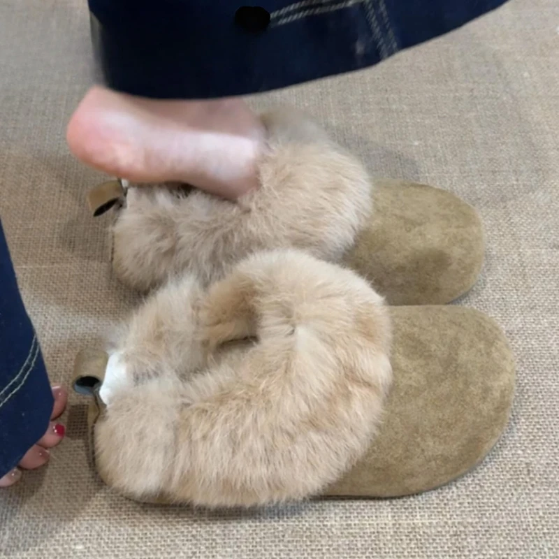 Fur Slippers Women Flats Suede Mules Shoes Fashion Casual Snow Boots 2025 New Winter Cotton Shoes Warm Cozy Home Mujer Zapatos
Fur Slippers Women Flats Suede Mules Shoes Fashion Casual Snow Boots 2025 New Winter Cotton Shoes Warm Cozy Home Mujer Zapatos