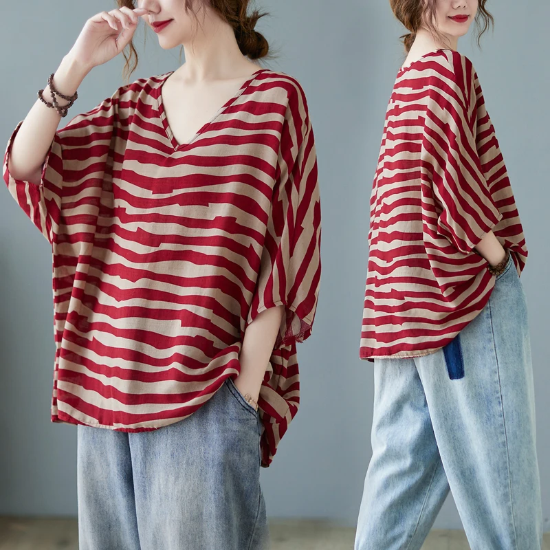 Женская футболка оверсайз из хлопка и льна с рукавами «летучая мышь», свободного кроя, летний топ с V-образным вырезом, повседневная одежда в стиле кэжуал
Женская футболка оверсайз из хлопка и льна с рукавами «летучая мышь», свободного кроя, летний топ с V-образным вырезом, повседневная одежда в стиле кэжуал