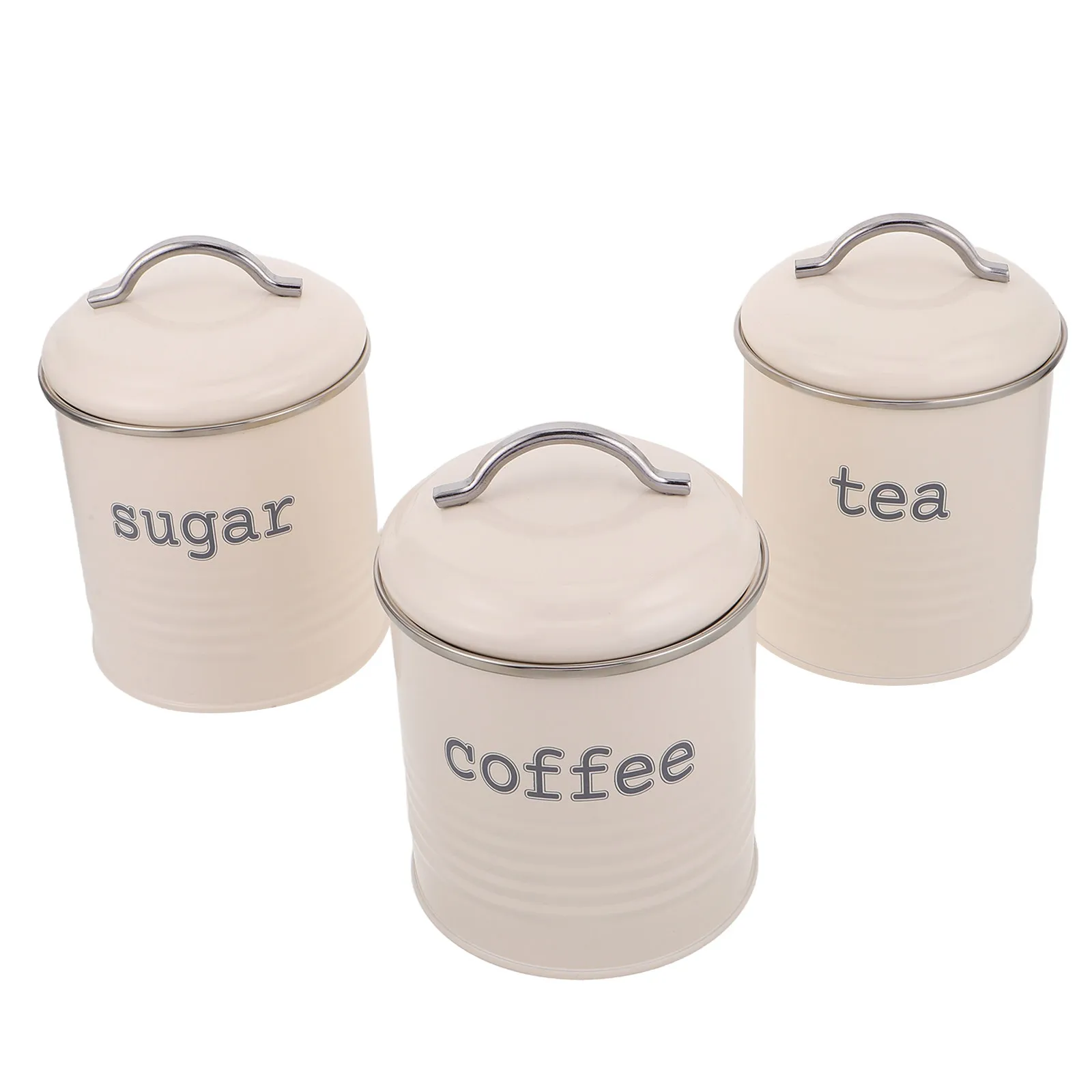 3Pcs White Iron Coffee Canister Set Airtight Sealed Tea Sugar Storage Jars with Lid Portable Handle for Kitchen Countertop
3Pcs White Iron Coffee Canister Set Airtight Sealed Tea Sugar Storage Jars with Lid Portable Handle for Kitchen Countertop