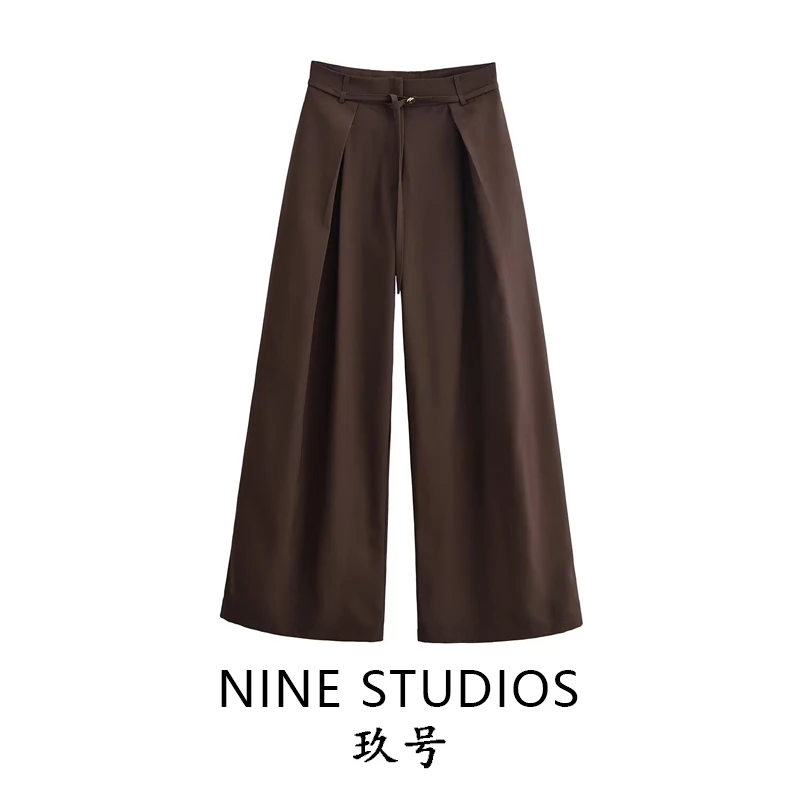 Брюки женские с высокой талией, широкие, струящиеся, с поясом, повседневные, винтажные, из смесового хлопка и полиэстера, комфортные
Брюки женские с высокой талией, широкие, струящиеся, с поясом, повседневные, винтажные, из смесового хлопка и полиэстера, комфортные