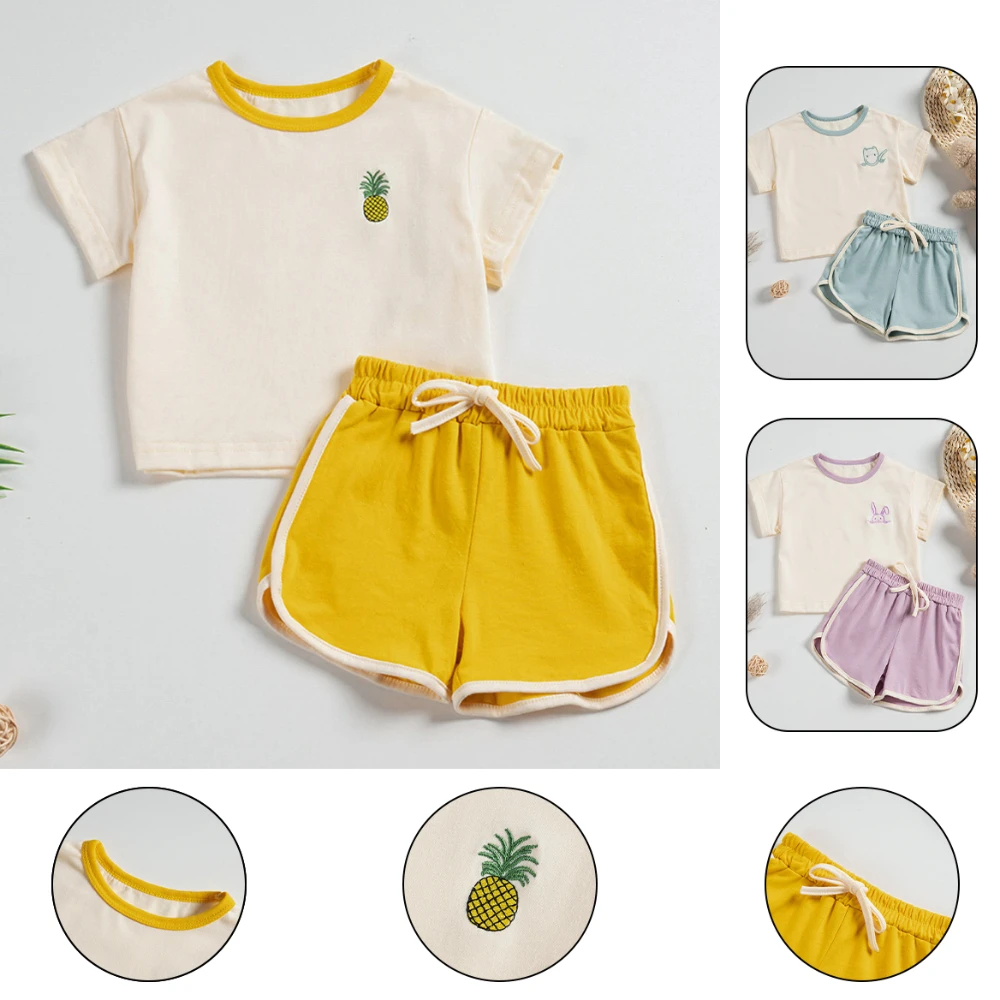 2pcs Children's Summer Suit Casual Unisex Clothes Cotton Printed Pattern Short-sleeved Top + Sports Trousers Breathable
2pcs Children's Summer Suit Casual Unisex Clothes Cotton Printed Pattern Short-sleeved Top + Sports Trousers Breathable