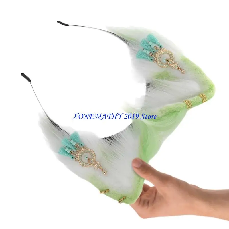 F42F Ear Hairband with Ethnic Earring Whimsical Plush Headband for Cosplay
F42F Ear Hairband with Ethnic Earring Whimsical Plush Headband for Cosplay