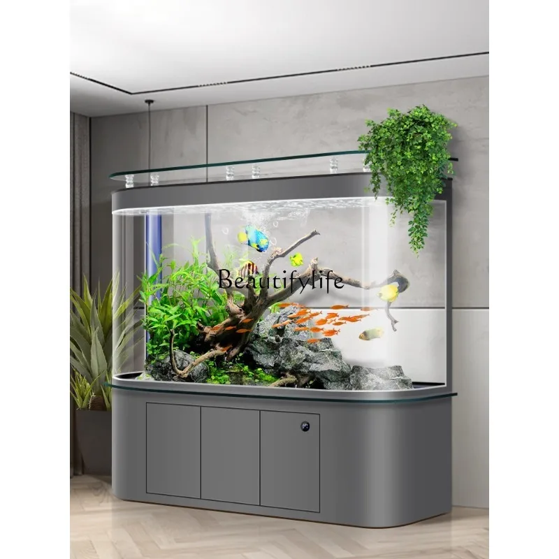 Fish tank, living room, large household, circular arc aquarium against the wall, no water bottom filter
Fish tank, living room, large household, circular arc aquarium against the wall, no water bottom filter