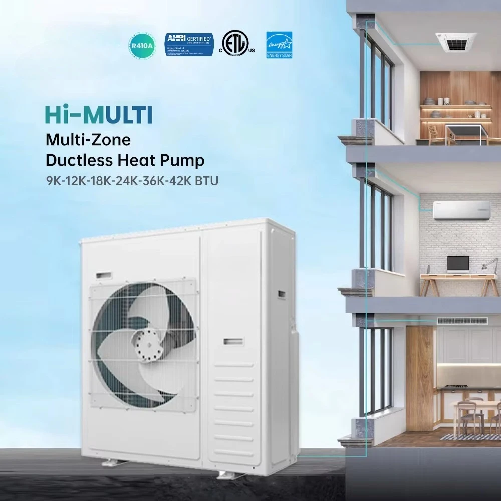 Multi-Zone Split Inverter Heat Pump Air Conditioner High Efficiency Cooling Heating AC for Home Commercial
Multi-Zone Split Inverter Heat Pump Air Conditioner High Efficiency Cooling Heating AC for Home Commercial
