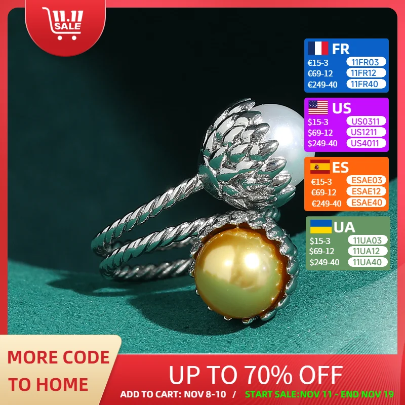 Vintage White Yellow Pearl Ring Natural Women Accessories Silver Color Cross Open Luxury Jewelry Trends 2025 High Quality Party
Vintage White Yellow Pearl Ring Natural Women Accessories Silver Color Cross Open Luxury Jewelry Trends 2025 High Quality Party