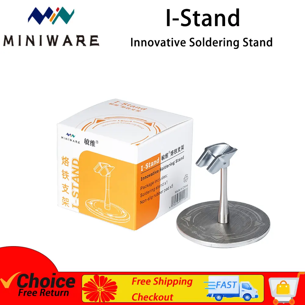 Miniware I-Stand Mini Innovative Soldering Stand For TS101 Smart Soldering Iron 3 mm 304 Stainless Steel Standby Holder
Miniware I-Stand Mini Innovative Soldering Stand For TS101 Smart Soldering Iron 3 mm 304 Stainless Steel Standby Holder