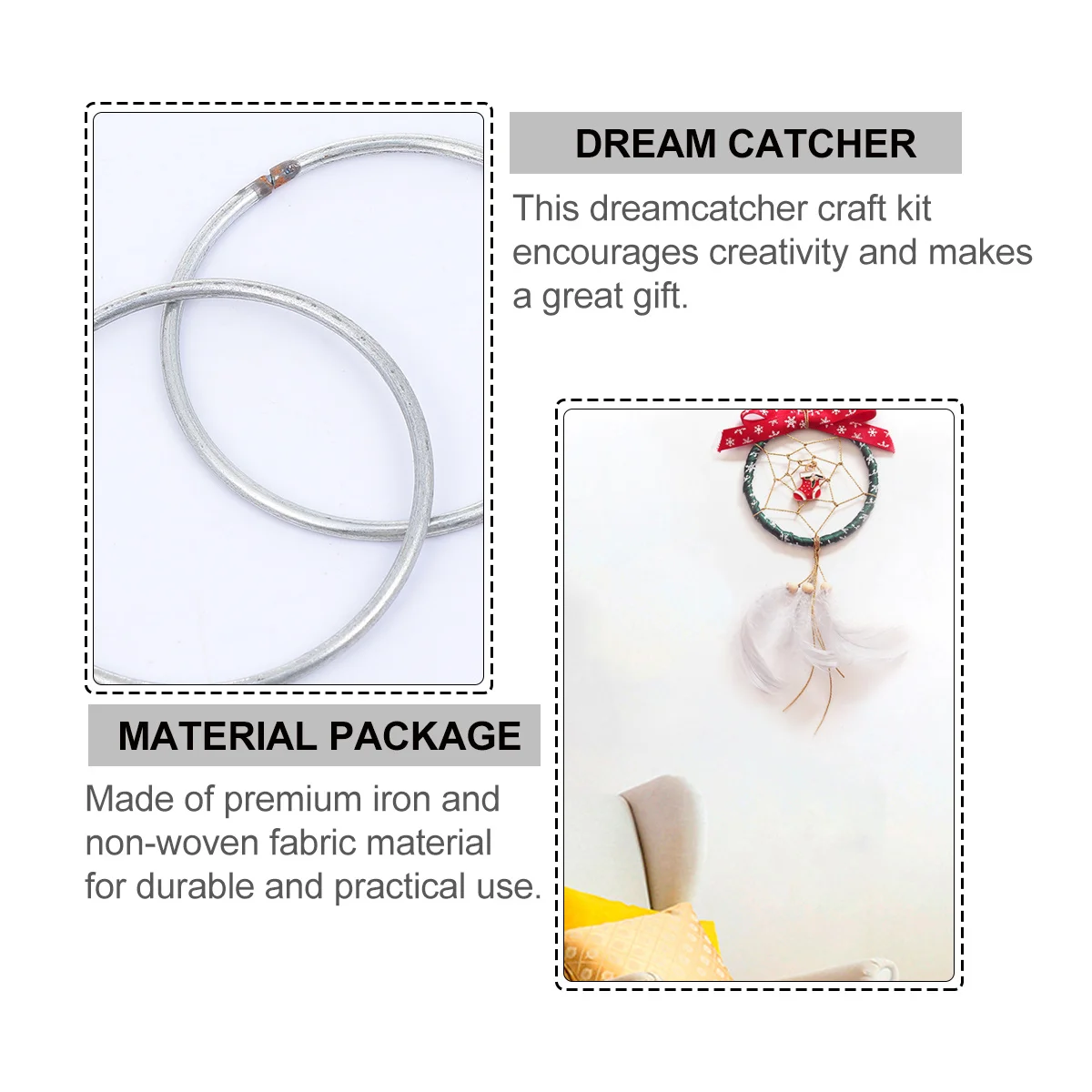 2 set Diy Dreamcatcher Craft Kit 2 Sets Premium Iron Non-Woven Fabric For Kids Art Projects Dream Catcher Making Kit Home Decor
2 set Diy Dreamcatcher Craft Kit 2 Sets Premium Iron Non-Woven Fabric For Kids Art Projects Dream Catcher Making Kit Home Decor