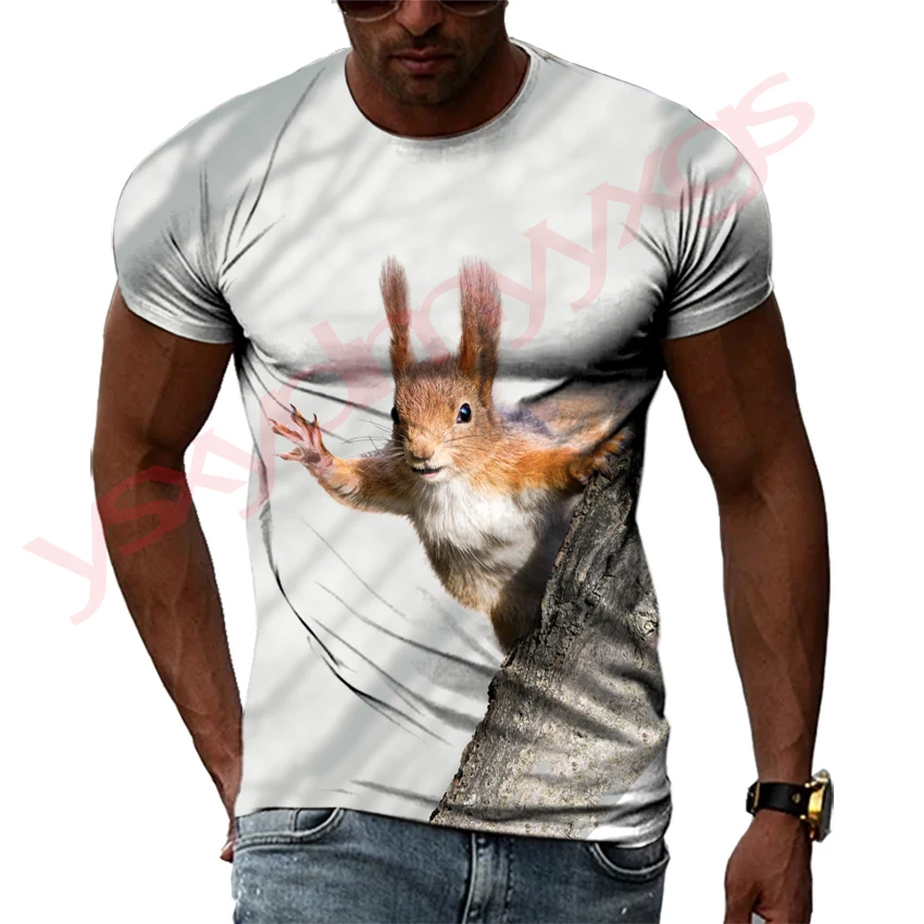 New Tide Summer Fashion Squirrel Picture T-shirts Casual Print Tees Hip Hop Personality Round Neck Short Sleeve Tops
New Tide Summer Fashion Squirrel Picture T-shirts Casual Print Tees Hip Hop Personality Round Neck Short Sleeve Tops