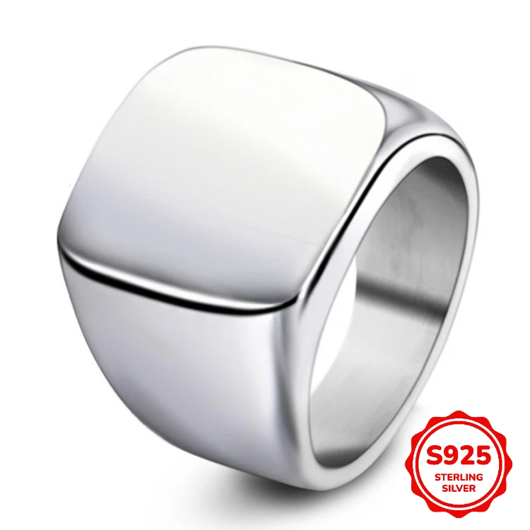 Simple S925 Sterling Silver Square Plain Couple Ring Men's Ladies Valentine's Day Gift Jewelry
Simple S925 Sterling Silver Square Plain Couple Ring Men's Ladies Valentine's Day Gift Jewelry