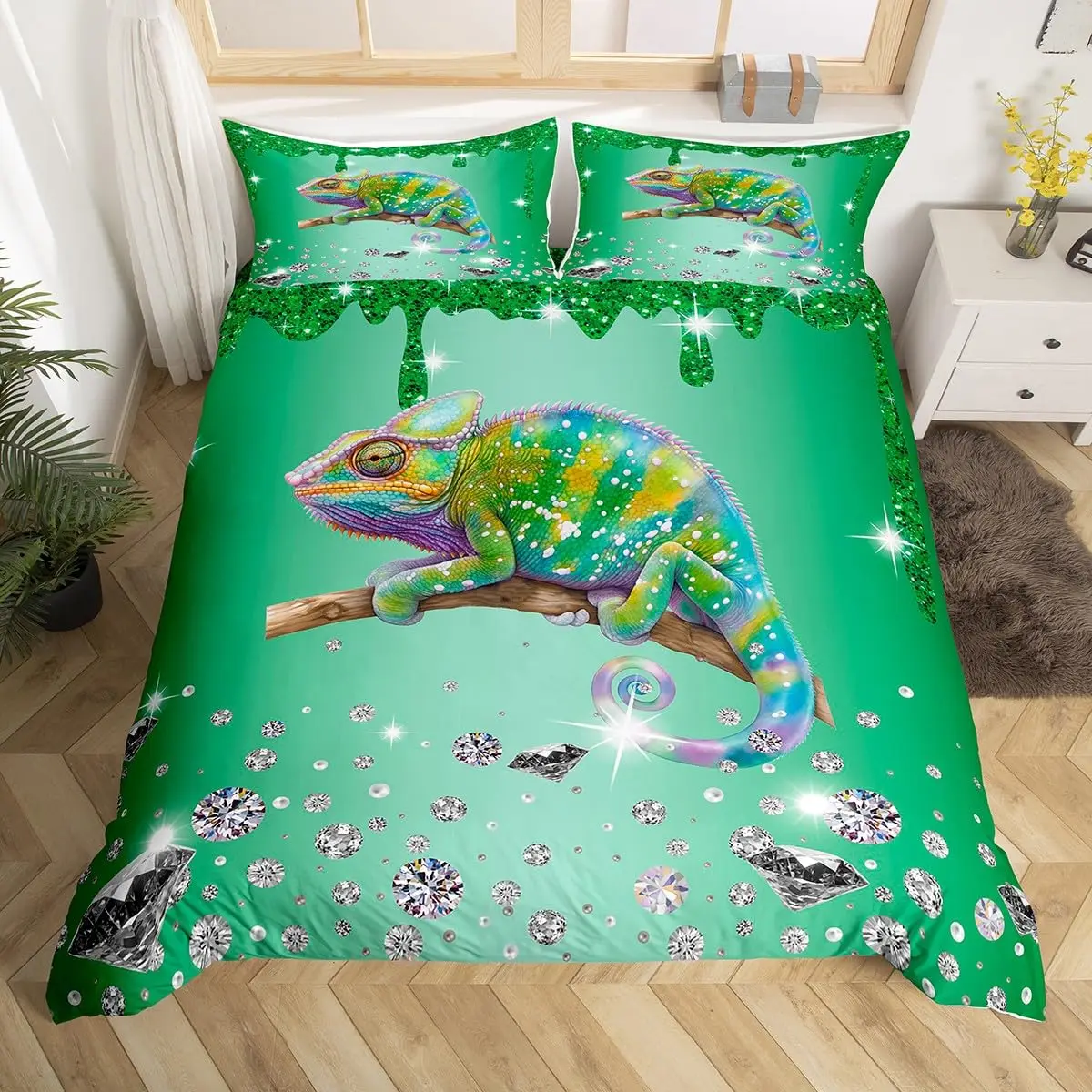 Chameleon Duvet Cover Sets for Teens Queen King Size Lightweight Down Quilt Cover Set Animal Pattern Bedroom Decor No Comforter
Chameleon Duvet Cover Sets for Teens Queen King Size Lightweight Down Quilt Cover Set Animal Pattern Bedroom Decor No Comforter