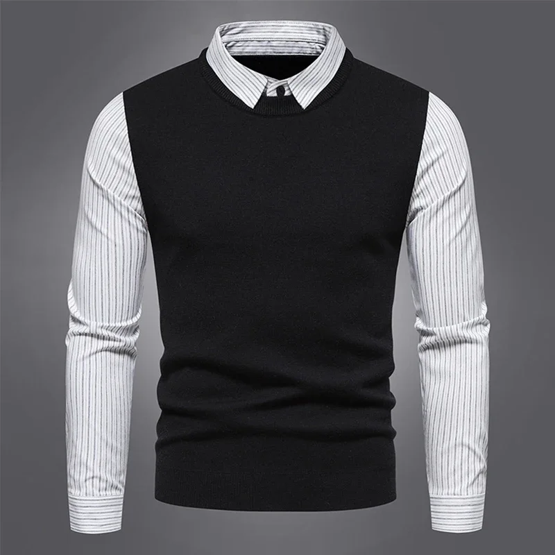 Pullover 2023 New Winter Men's Sweater Knit Business Lapel Fashion Turtleneck Clothes Retro Cold Shirt Stitching Sleeves
Pullover 2023 New Winter Men's Sweater Knit Business Lapel Fashion Turtleneck Clothes Retro Cold Shirt Stitching Sleeves
