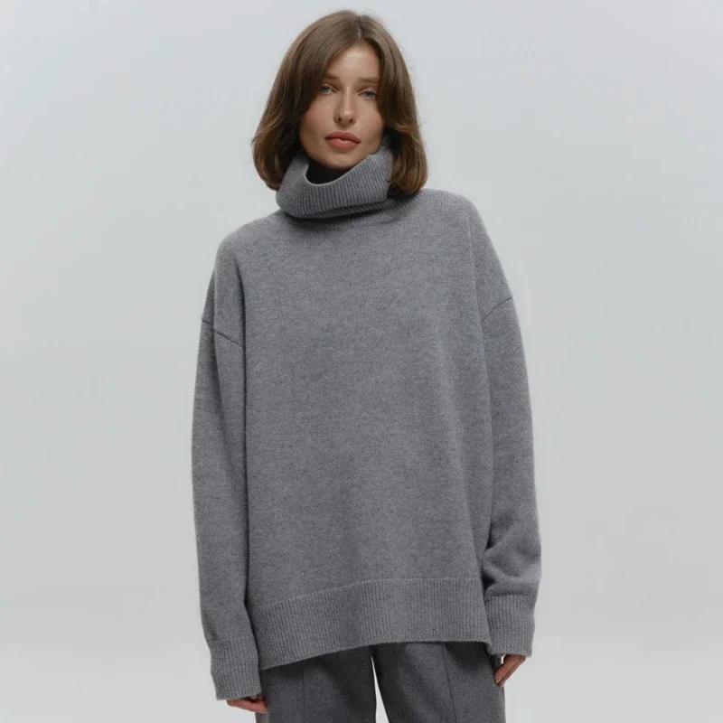 Knitted Sweater Casual Women's Loose Turtleneck Long Sleeve Pullover New Autumn Winter Commuting Fashion Female Clothing
Knitted Sweater Casual Women's Loose Turtleneck Long Sleeve Pullover New Autumn Winter Commuting Fashion Female Clothing