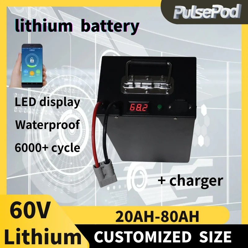 PulsePod 60V 20Ah 30Ah 40Ah 50Ah 60Ah 70Ah 80Ah Литий-ионный аккумулятор 2KW 4KW 3KW 5KW для дома на колесах 3000w мотоцикл + зарядное устройство
PulsePod 60V 20Ah 30Ah 40Ah 50Ah 60Ah 70Ah 80Ah Литий-ионный аккумулятор 2KW 4KW 3KW 5KW для дома на колесах 3000w мотоцикл + зарядное устройство