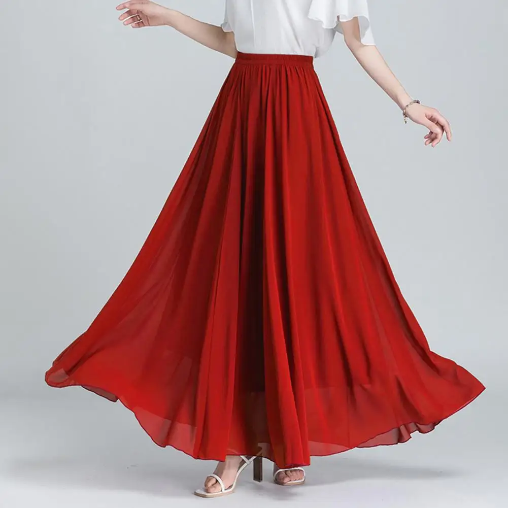2026 new Women Chiffon Skirt Elastic High Waist Pleated Ankle-Length Skirt Solid Color Flowy Hem Long Skirt Daily Wear
2026 new Women Chiffon Skirt Elastic High Waist Pleated Ankle-Length Skirt Solid Color Flowy Hem Long Skirt Daily Wear