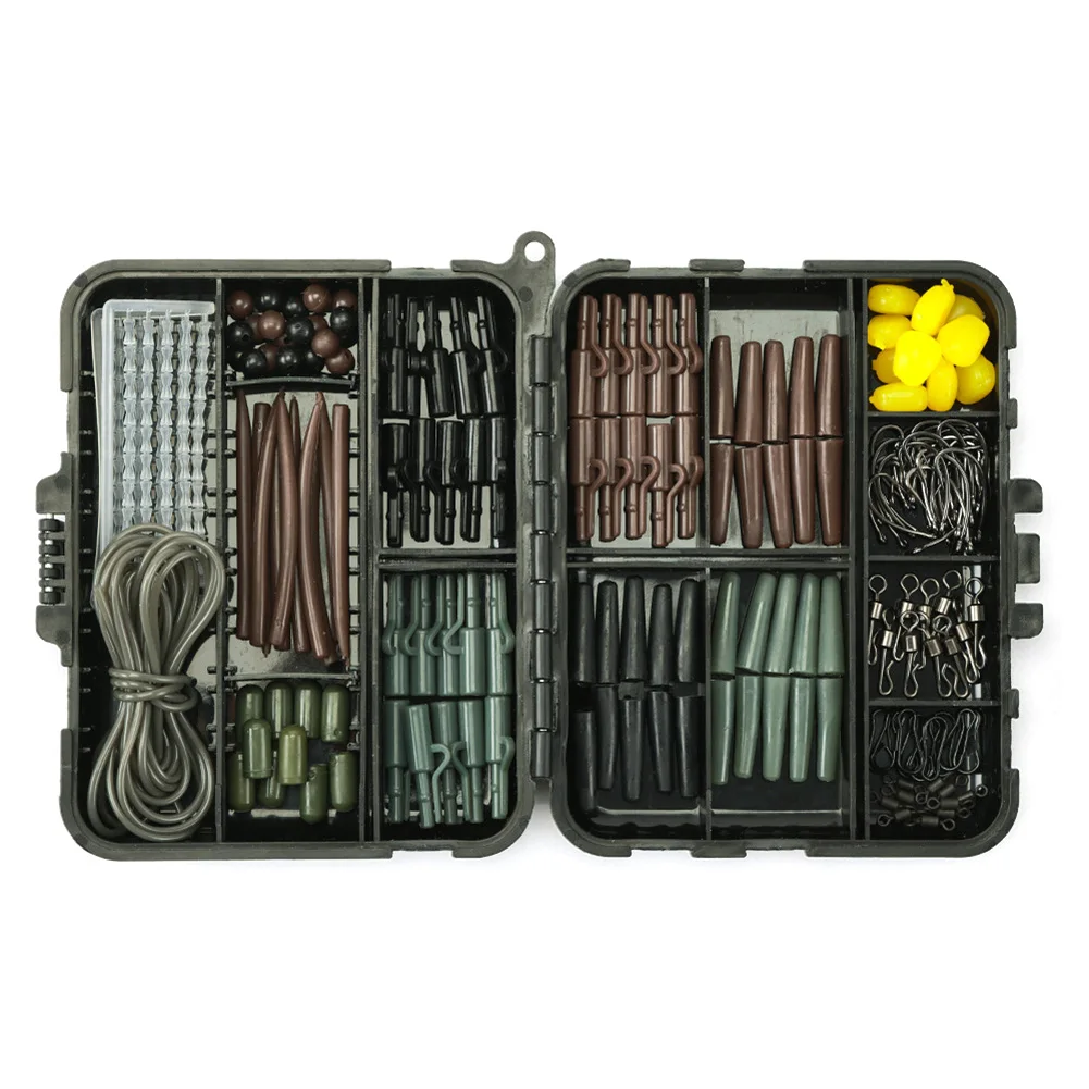 Carp Fishing Tackle Box Kit Carp Fishing Rigs Easy Classification Transparent Baffle Cover 12 Compartments 173pcs
Carp Fishing Tackle Box Kit Carp Fishing Rigs Easy Classification Transparent Baffle Cover 12 Compartments 173pcs