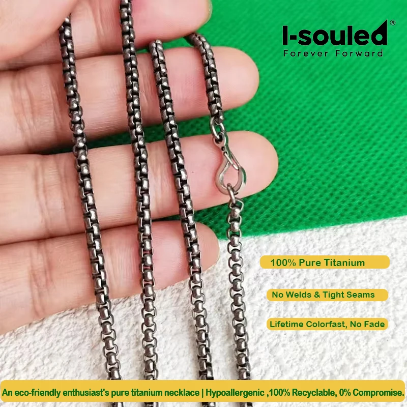 Eco Friendly Recyclable Titanium Necklace No Welds 3MM Square Chain Unisex
Eco Friendly Recyclable Titanium Necklace No Welds 3MM Square Chain Unisex