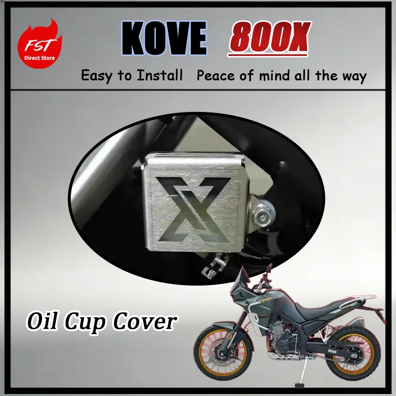 FOR KOVE 800X High-Strength Stainless Steel Rear Brake Oil Cup Protector All-Round Reservoir Shield Mod for Motorcycles
