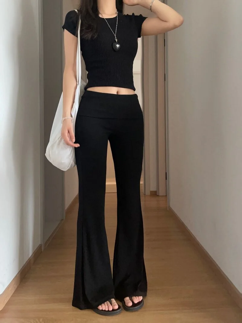 Slimming Long Legs! Lulu Style High Waist Knitted Flare Pants Casual Yoga Pants Floor Length Pants Comfortable Breezy Design
Slimming Long Legs! Lulu Style High Waist Knitted Flare Pants Casual Yoga Pants Floor Length Pants Comfortable Breezy Design